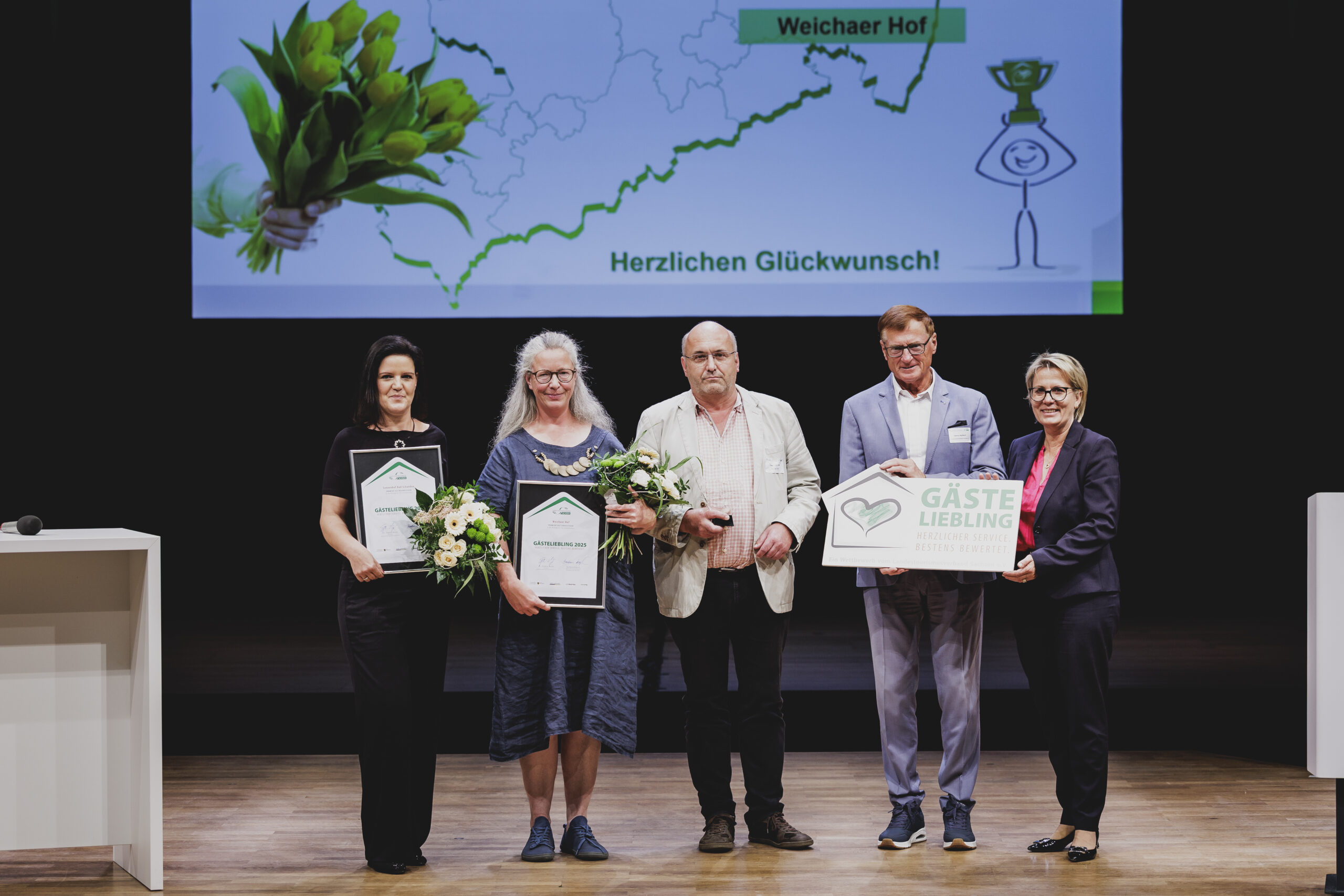 Auszeichnung im Wettbewerb Gästeliebling Sachsen 2025 für die Nominierten in der Kategorie Ferienwohnung