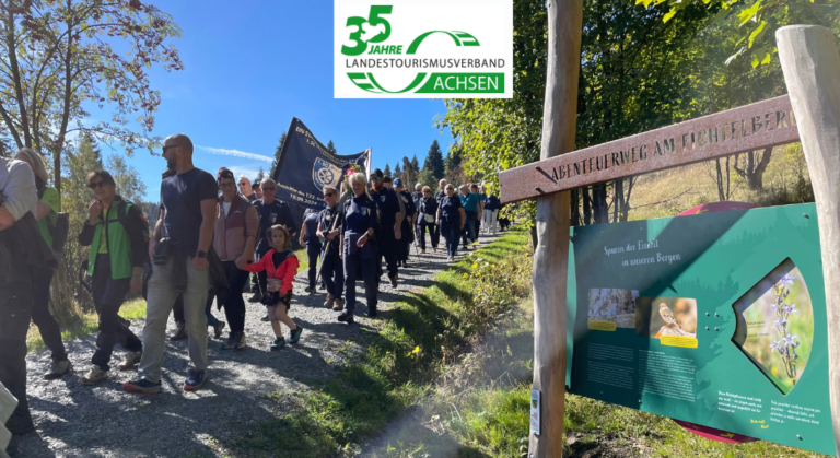 Wanderer beim 123. Deutschen Wandertag in Oberwiesenthal